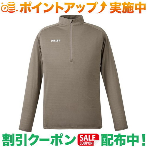 クーポン配布中★(ミレー)MILLET DRYGRID LIGHT HF ZIP LS M (DORITE)