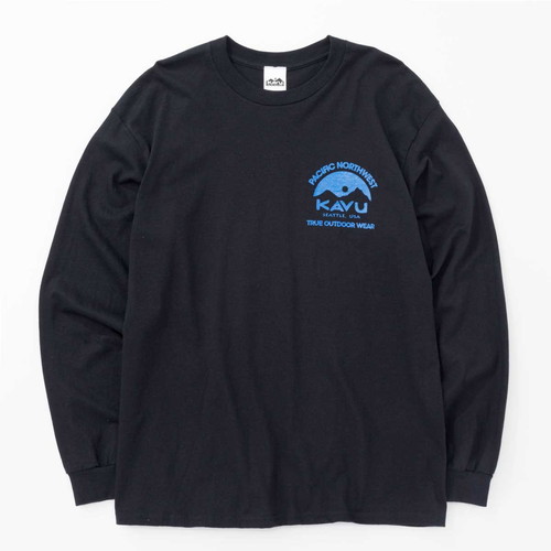 SPRING SALE開催中★(カブー)KAVU ロングスリーブウエストシアトルTee (Black)