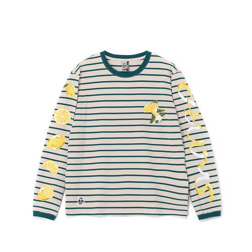 SPRING SALE開催中★(チャムス)CHUMS チャムスレモンロングスリーブTシャツ (Cream/Teal Green)