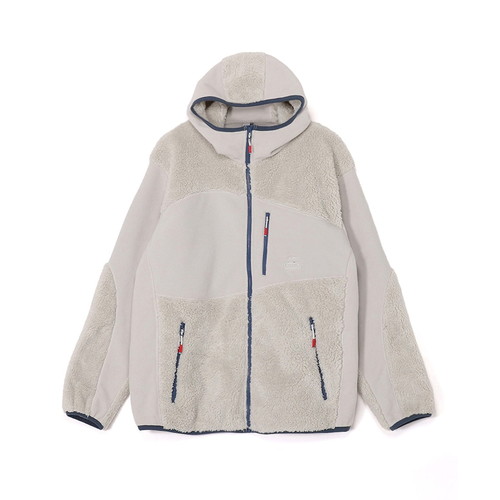 SPRING SALE開催中★(チャムス)CHUMS ボンディングフリースパネルパーカー (Lt.Gray/Indigo)