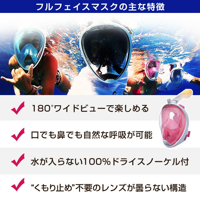 市場 シュノーケル 水中ゴーグル ワイドビュー メンズ 視界クリア マスク レディース 180度超広角視野 GoPro対応 子供 曇り止め