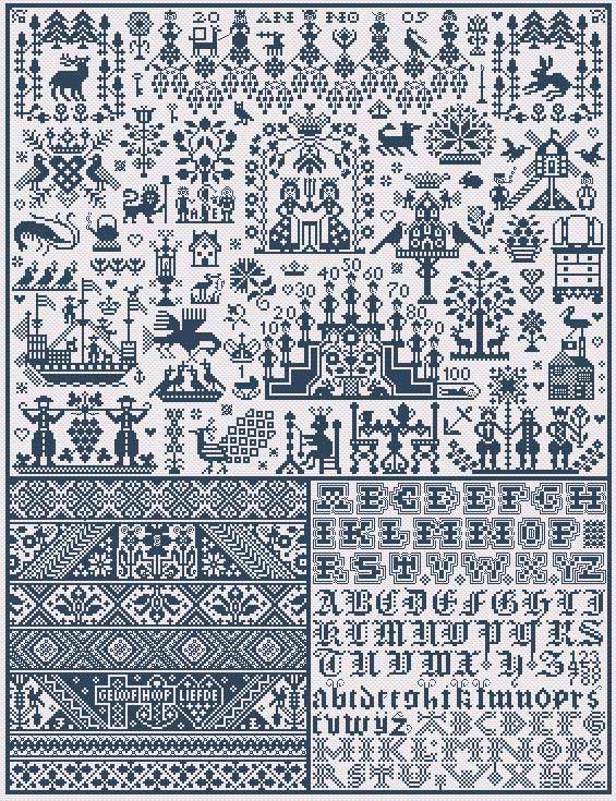 クロスステッチ　刺繍　完成品 Long Dog Samplers 噂の長犬～Long Dog Samplers-PANDEMIC～に初挑戦！ - 50歳から