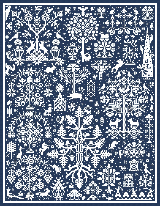 クロスステッチ　刺繍　完成品 Long Dog Samplers クロスステッチ 刺繍 完成品 Long Dog Samplers Cross Stitch