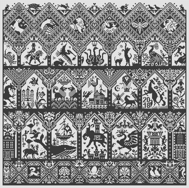 クロスステッチ　刺繍　完成品 Long Dog Samplers Long Dog Samplers The Beast - Cross Stitch Pattern - 123Stitch
