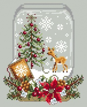 楽天市場 Deer Snow Globe クロスステッチ 図案 チャート クリスマス 刺繍 手芸 Shannon Christine Designs クロスステッチ Fabric
