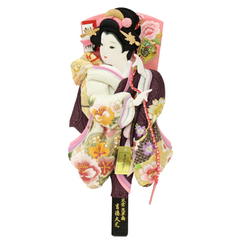 羽子板 羽子板単品 刺繍 13号 高さ42cm 金駒刺しゅう 吉徳大光 (2024-tst004) 押絵振袖羽子板 単品（羽子板のみ） お正月飾り