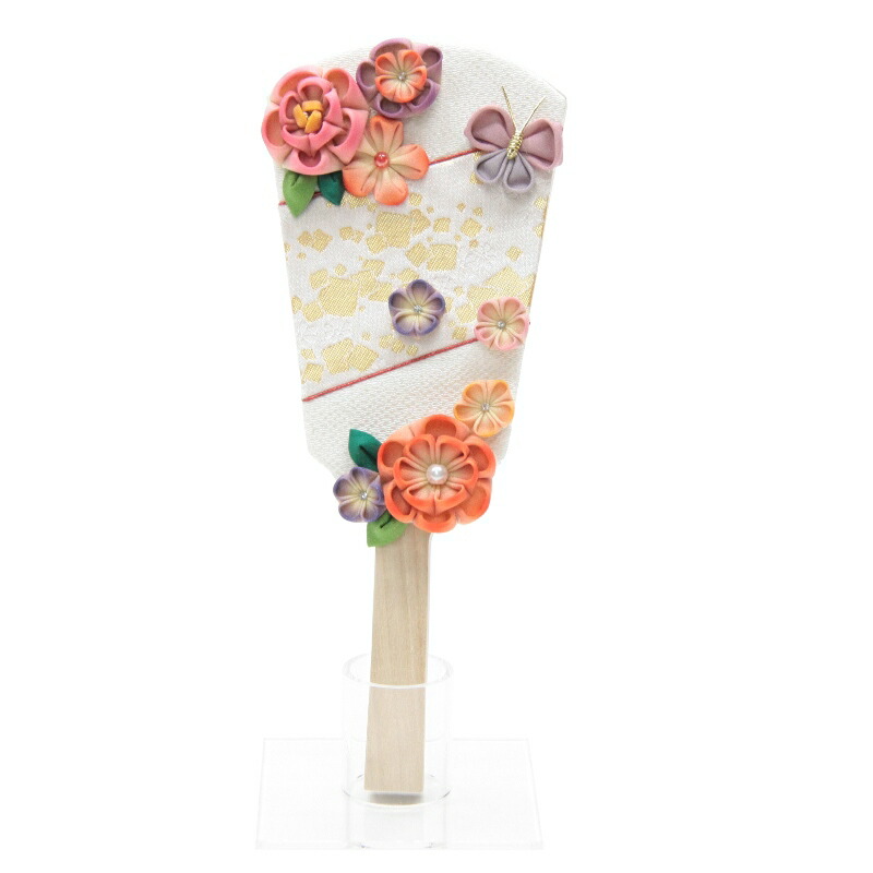 14030円 福袋特集 14030円 70％OFF 羽子板 台飾り つまみ細工 花と蝶 8号 高さ26cm hg8-1013 アクリルスタンド付き hs8-1001 231ha1202 正月飾り