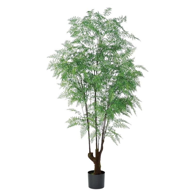 人工観葉植物 ファーン (ポット付き) グリーン 高さ195cm (P293-a50932) (代引き不可) インテリアグリーン フェイクグリーン|人形のゆめさき