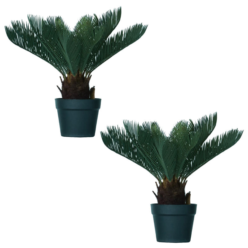人工観葉植物 ソテツ ポット 43（2個入り）991880 観葉植物 （代引き不可） インテリア フェイクグリーン 造花 GARDEN PLANT （p63）｜人形のゆめさき