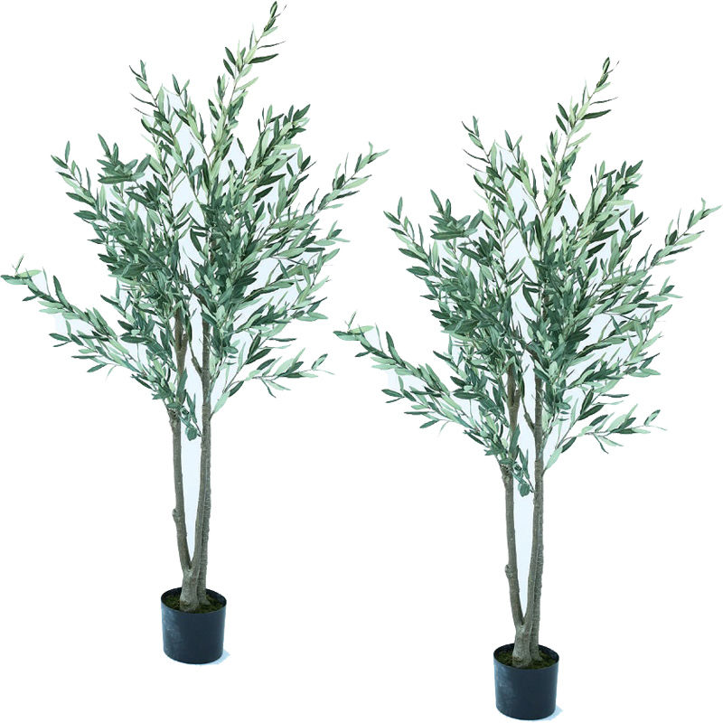 人工観葉植物 オリーブ ポット 180（2個入り）992650 庭木ポット （代引き不可） インテリア フェイクグリーン 造花 WREATH （p13）