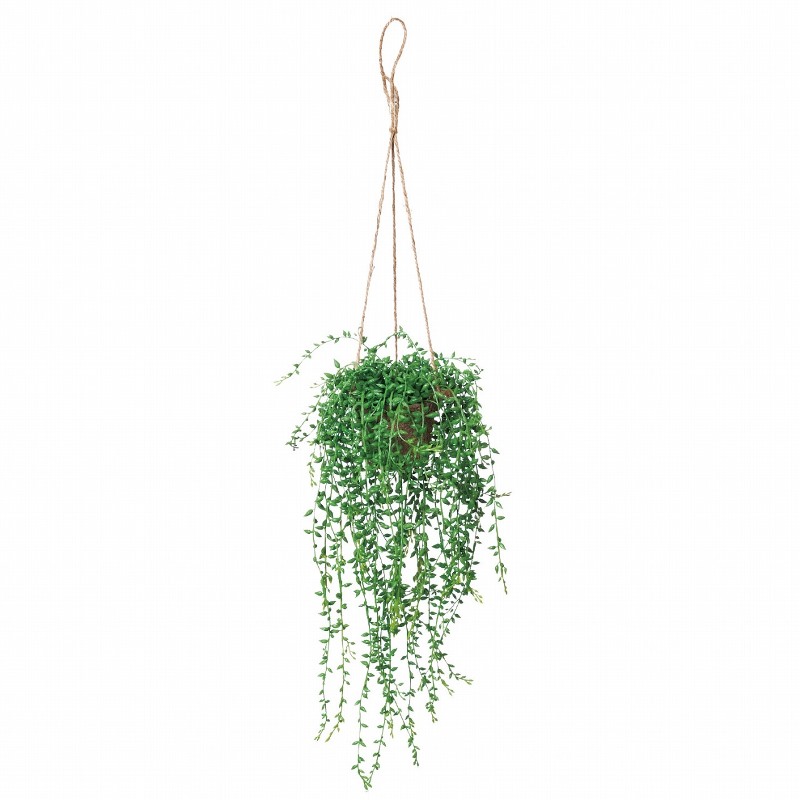人工観葉植物 グリーンネックレス ハンギング 高さ35cm (P188-fz125) (代引き不可) インテリアグリーン フェイクグリーン