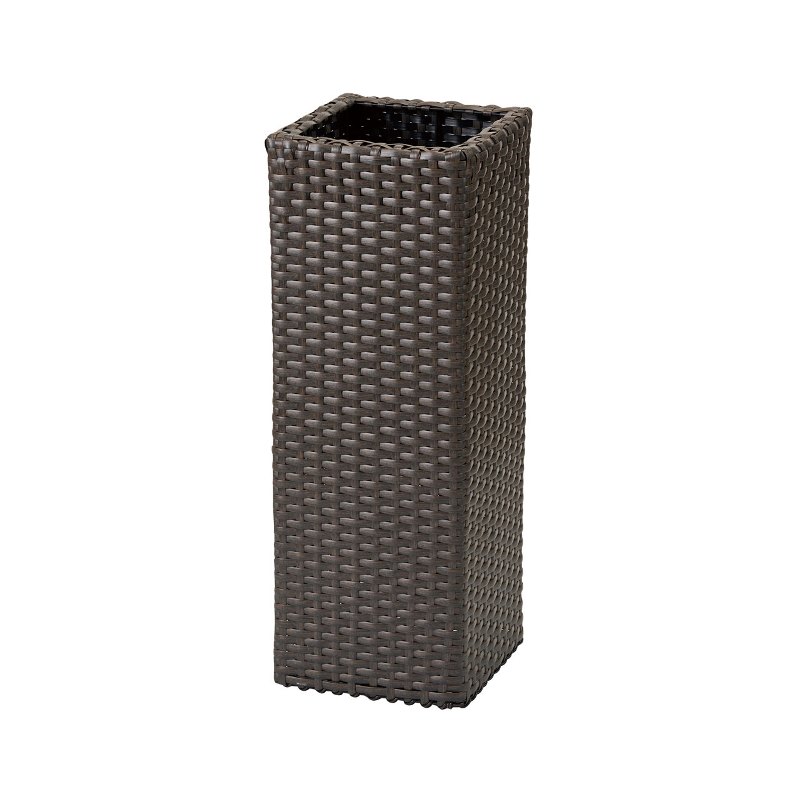インテリア ポットカバー プラ編プランター 2362 ダークブラウン(1個入り)高さ62cm （P210-gx2362-27) （代引き不可） 鉢カバー ディスプレイ｜人形のゆめさき