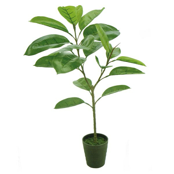 人工観葉植物 デコラゴム ミニポット 光触媒加工 高さ90cm （P193-zv5436) （代引き不可） インテリアグリーン フェイクグリーン｜人形のゆめさき 12,051円