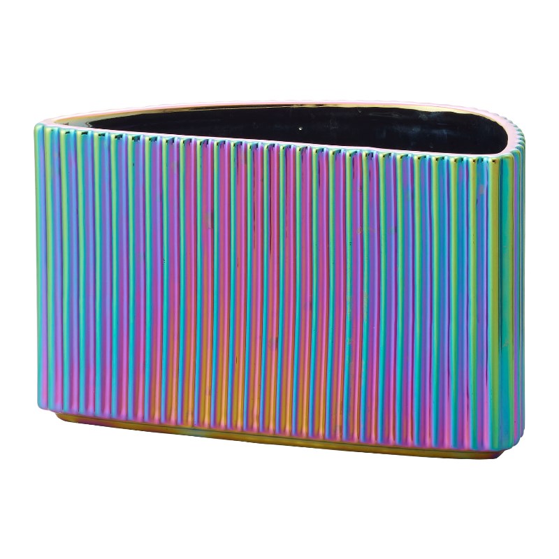 花瓶 フラワーベース Ceramic Display Briller ブリエ rainbow metallic （1個入り） [170-067-543] [p63] ストーンウェア （代引き不可） インテリア ディスプレイ
