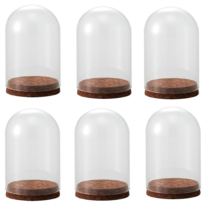 花瓶 フラワーベース Glass Gift Glass Dome with Cork ガラスドーム ウィズ コルク brown （6個入り） [777-431-028] [p120] ガラス （代引き不可） インテリア ディスプレイ 6,583円