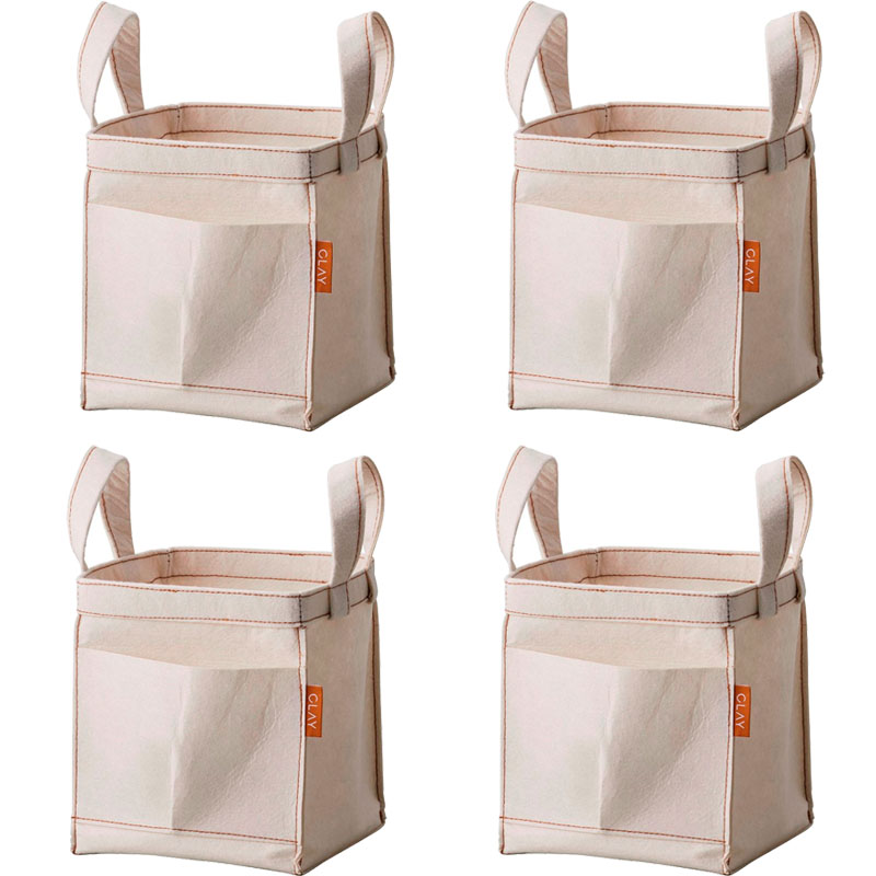 花瓶 フラワーベース Interior Green Re:pot リ ポット ecru （4個入り） [980-004-131] [p46] 不織布 （代引き不可） インテリア ディスプレイ