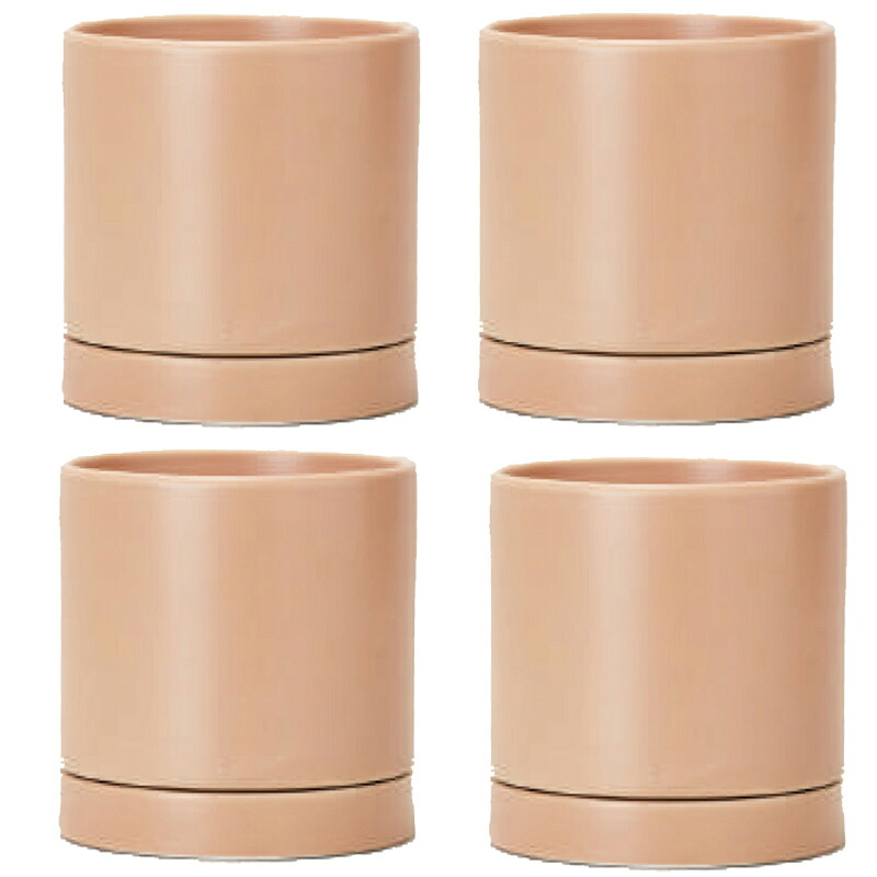 花・観葉草木用ポット オーセ 15 P ceramic （4個入り口・入口） 19023 受皿付き添い人 （代引っ張ること不可） 小型ポット プランター FARM （p55）