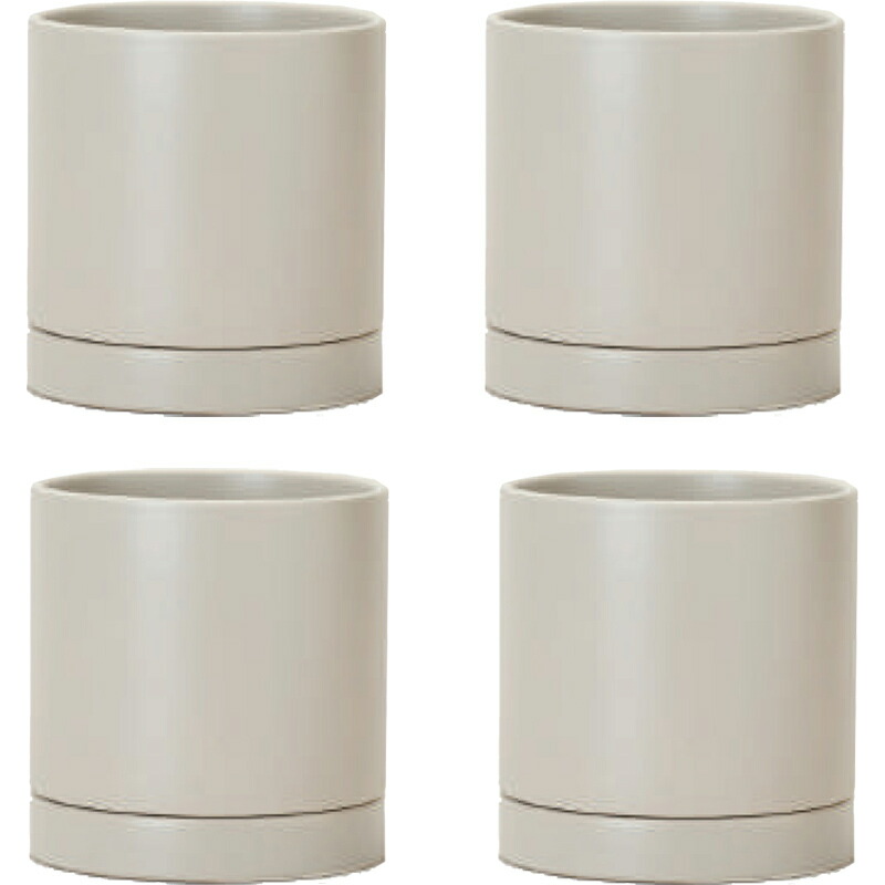 花・観葉草木用ポット オーセ 15 H ceramic （4個入り口・入口） 19026 受皿付き添い人 （代引っ張ること不可） 小型ポット プランター FARM （p55）