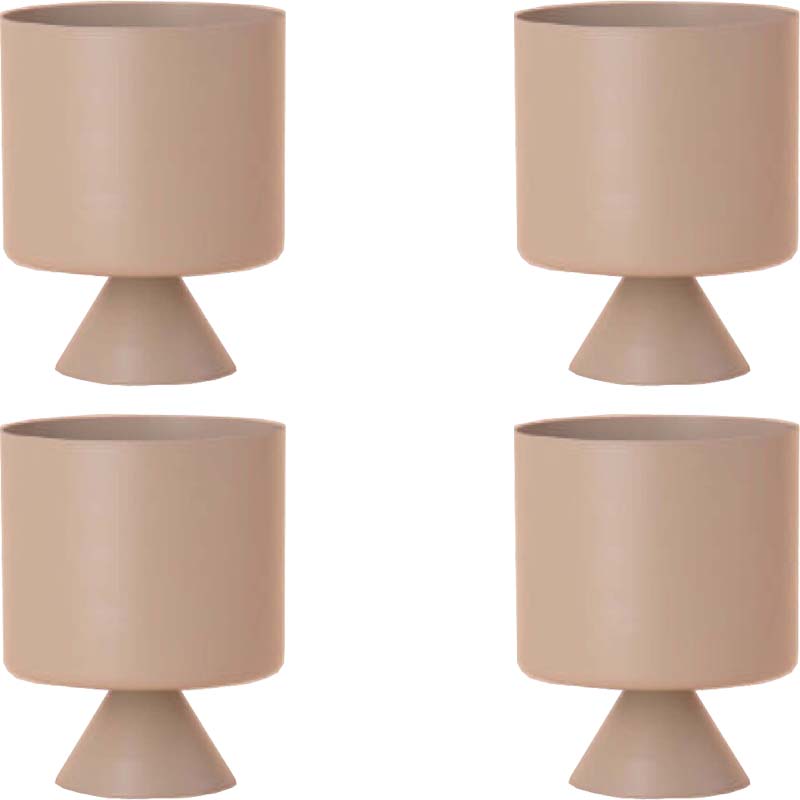 花・観葉植物用ポット フレヤ 14 H metal （4個入り） 23074 脚付き （代引き不可） ミニ鉢カバー FARM （p153）