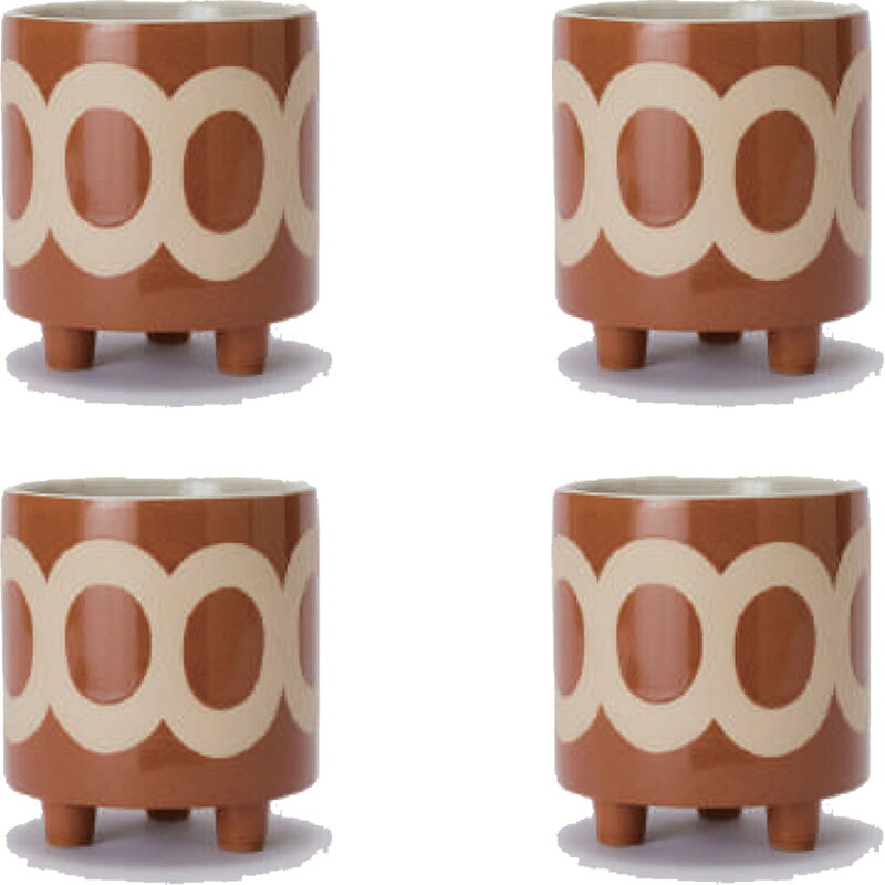 花・観葉植物用ポット ラダ 15 C ceramic （4個入り） 40165 脚付き （代引き不可） 小型鉢カバー FARM （p78）