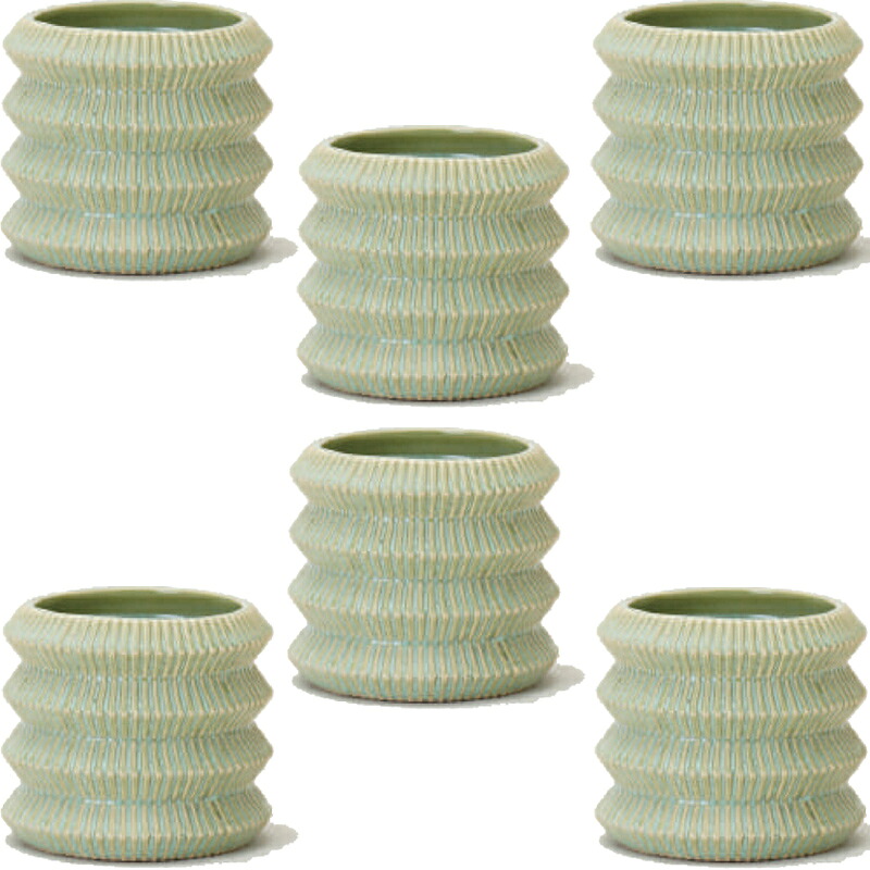 花・観葉植物用ポット レギナ 11 G ceramic （6個入り） 41023 鉢タイプ （代引き不可） ミニ鉢カバー FARM （p37）