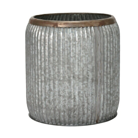 花・観葉植物用ポット カウシオ 45 metal （1個入り） 89025 鉢タイプ （代引き不可） 大型鉢カバー FARM （p165）｜人形のゆめさき
