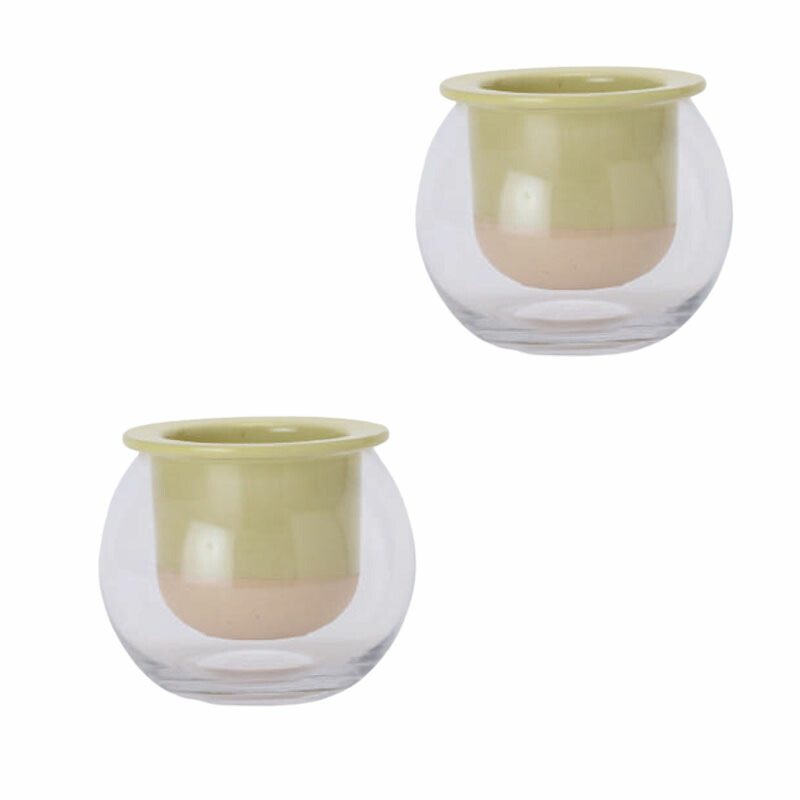 花・観葉植物用ポット ボタニカルソーク 12 BY glass （2個入り） 93137 ガラス （代引き不可） ミニポット プランター FARM （p125）
