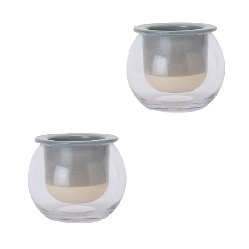 花・観葉植物用ポット ボタニカルソーク 12 BH glass （2個入り） 93181 ガラス （代引き不可） ミニポット プランター FARM （p125）
