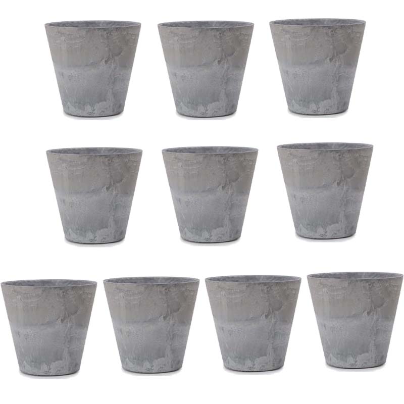 花・観葉植物用ポット アートストーン コニック S 22 グレー（10個入り）ar-001h22e [KTp225] 小型ポット （代引き不可）ホテル・オフィスビル・店舗 エクステリア インテリア