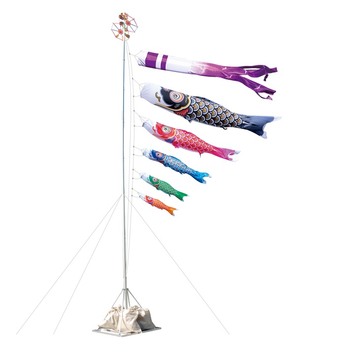 楽天市場】大翔3m庭園スタンド鯉3匹セット 003−893 鯉幟