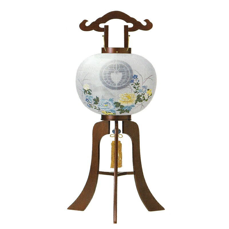 盆提灯 岐阜提灯 置き提灯 家紋入 行灯 12号 ゆかりワイン 高さ91cm (P33)(10427) 水雷球 電気コード式 初盆 新盆 お盆 27,573円