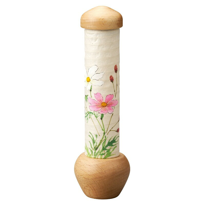盆提灯 岐阜提灯 置き提灯 創作提灯 つくし190 秋桜白木 高さ19cm (P7)(2311) LED コードレス 初盆 新盆 お盆｜人形のゆめさき