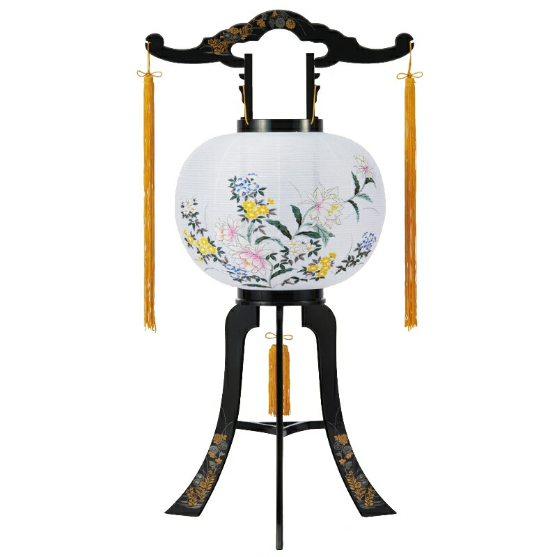 盆提灯 岐阜提灯 置き提灯 PC行灯 島崎 高さ80cm (P29)(4140) 七色LED 電気コード式 初盆 新盆 お盆