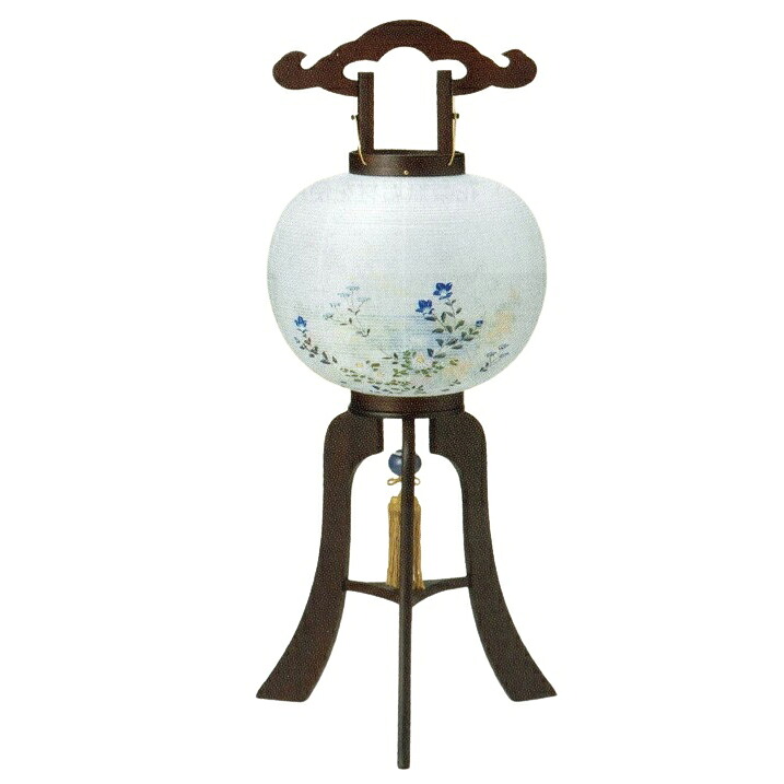 盆提灯 岐阜提灯 置き提灯 銘木行灯 10号 森村総紫檀 高さ83cm (P3)(620) 水雷球 電気コード式 初盆 新盆 お盆