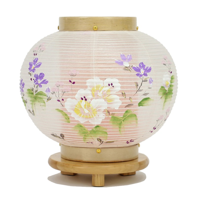 盆提灯 八女提灯 創作提灯 花しおり ぷちあかり 絹二重絵入 高さ20cm （P13)(8720-06502g) 置き提灯 電気コード式 初盆 お盆｜人形のゆめさき 14,587円