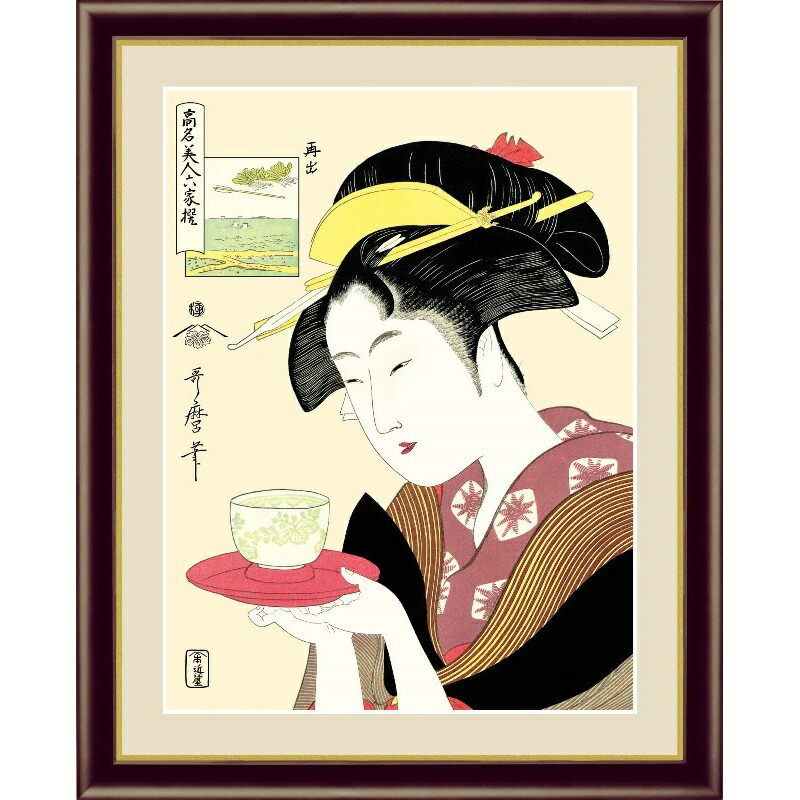 喜多川歌　美人絵　6枚 Kitagawa Utamaro（喜多川歌麿） 喜多川歌麿「高名美人六家撰