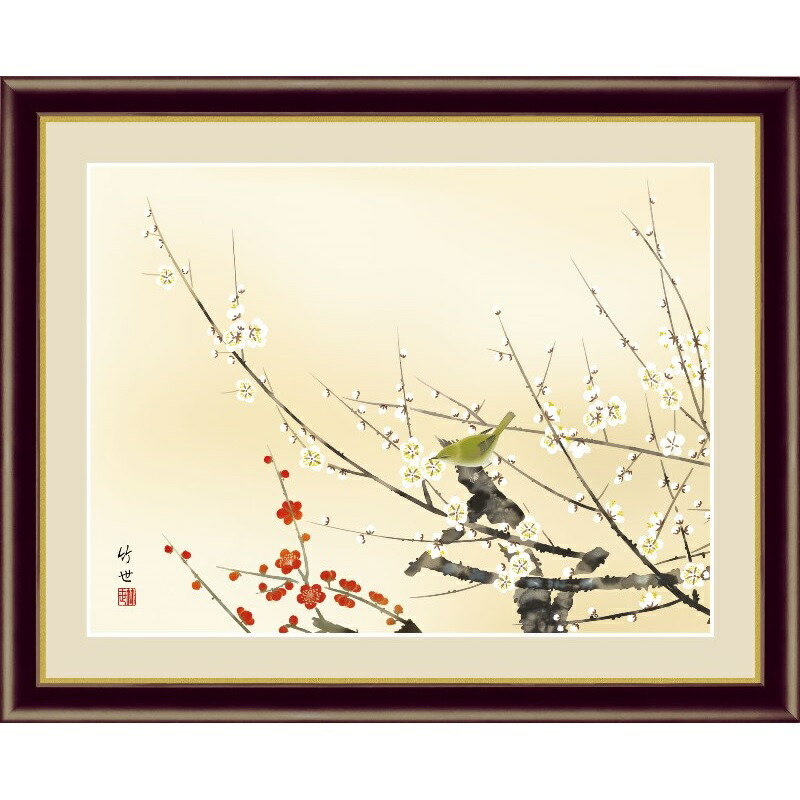 楽天市場】額絵 日本画 花鳥画 夏飾り 【かわせみ】 田村竹世 G4