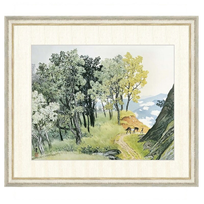 川合玉堂、【稲】、希少な画集より、状態良好、新品高級額装付 gk21-20-g4bn052-l.jpg