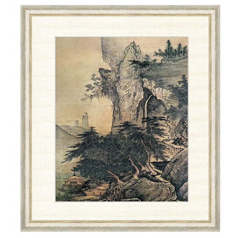 日本の名画　雪舟 楽天市場】【アート 絵画】日本の名画 雪舟 四季山水図－秋