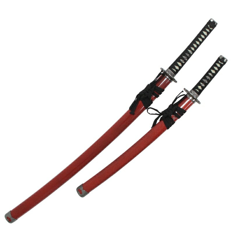 模造刀 幕末シリーズ 土方歳三 大小刀 刃紋入り刀身 メッキ合金[neu001set]日本刀 美術刀剣 おもちゃ 通販（代引き不可）