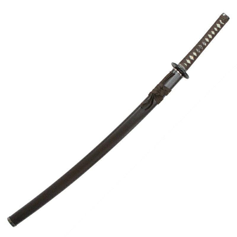 模造刀 石目シリーズ 茶石目 大刀 刃紋入り刀身 メッキ合金[neu074l]日本刀 美術刀剣 おもちゃ 通販（代引き不可）｜人形のゆめさき
