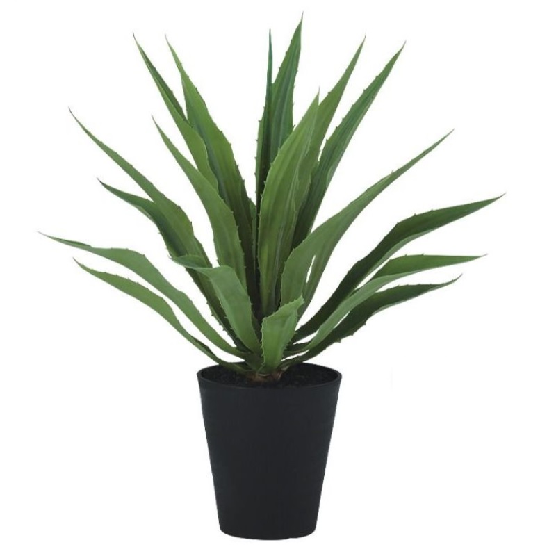 人工観葉植物 アガベ・アメイカーナ 80 ポット付き 高さ80cm （P65-99406) （代引き不可） インテリアグリーン フェイクグリーン｜人形のゆめさき