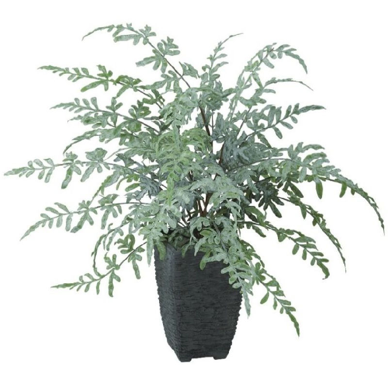 人工観葉植物 プテリス ポット付き 高さ40cm （P108-99467) （代引き不可） インテリアグリーン フェイクグリーン｜人形のゆめさき