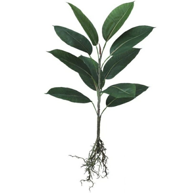 人工観葉植物 デコラゴム ルーツ ブッシュ 長さ50cm （P132-99481) （代引き不可） インテリアグリーン フェイクグリーン