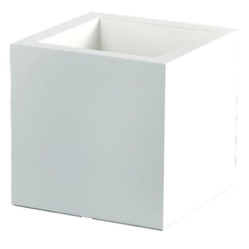 室内装飾 ポット プランター euro3plast 正六面体 -Cube- 40 （WH） 高さ40糎 （P163-99588) （代引っ張ること不可） 人工あずま屋用