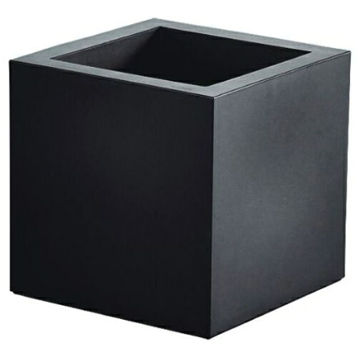 室内装飾 ポット プランター euro3plast 正六面体 -Cube- 40 （BK） 高さ40糎 （P163-99590) （代引っ張ること不可） 人工あずま屋用