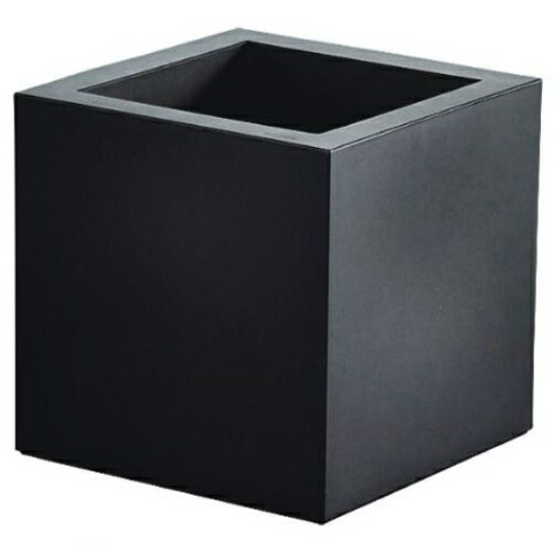 室内装飾 ポット プランター euro3plast 正六面体 -Cube- 50 （BK） 高さ50糎 （P163-99591) （代引っ張ること不可） 人工あずま屋用