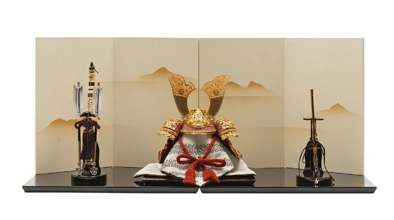五月人形　兜平飾り　鏨彫職人による朱色の兜 SG-2633 創作作品