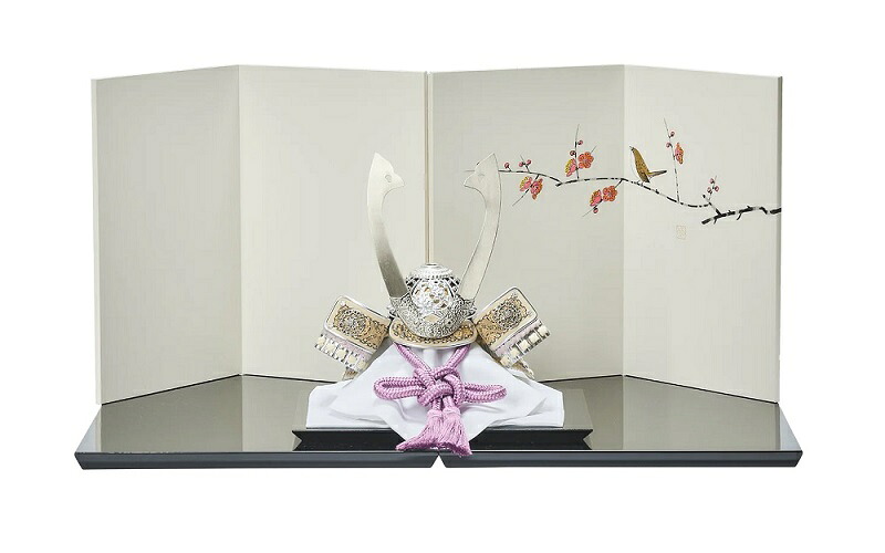 五月人形　兜平飾り　梅枝と鶯の兜 SG-2634 創作作品