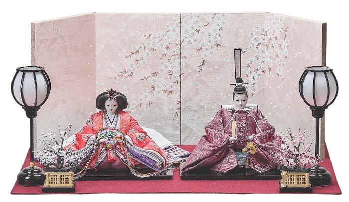雛人形 親王平飾 田村芙紗彦作 雅、美しきおひなさま（中）セット sh-5463 桃の節句 親王飾 コンパクト 【不鮮明な画像はご要望いただければ拡大画像を送信いたします】
